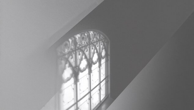 Soft translucent overlay effect for pictures and mockups with an organic diagonal shadow resembling art deco stained glass on a pale surface.