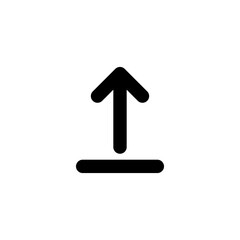 Upload icon isolated on white background. Up arrow symbol. Publish sign