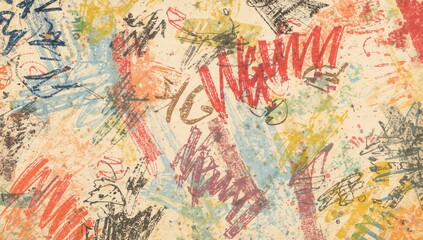 Naklejka premium Sketchy ink blots on a sheet of paper