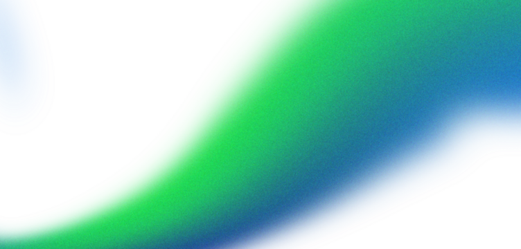 Abstract green and blue gradient swirl with pixelated texture on black isolated on transparent background