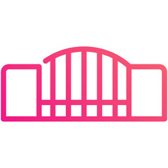 fence gradient line icon