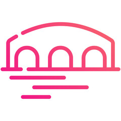 bridge gradient line icon