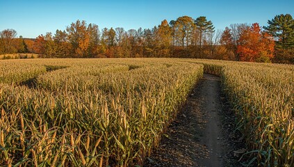 Obraz premium Maze of Corn Trails