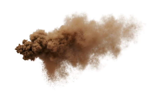 Dust cloud explosion sandstorm effect png
