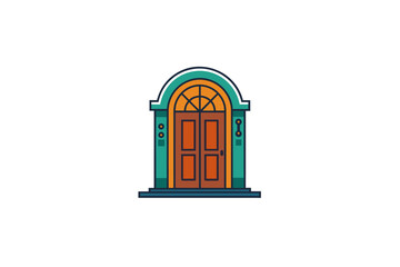 Door design vector on white background