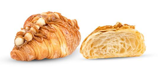 Croissant isolated on transparent png ( image from camara )