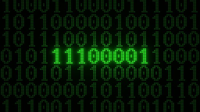 Animation, Loop: bin&auml;rer Code, Nullen und Einsen wechseln schnell