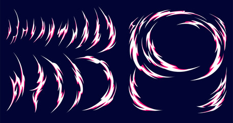 Tribal comic themed background decoration with white and red colors