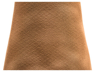 Fototapeta premium Natural brown pebbled leather texture on a transparent background