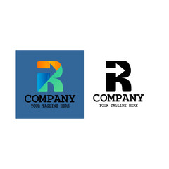 R letter logo icon design. Creative template for company and business.