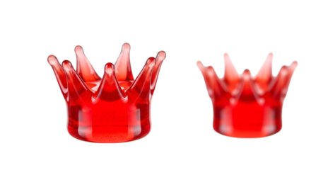 Red nail polish on fingers of a hand, isolated on a white background, symbolizing love and beauty