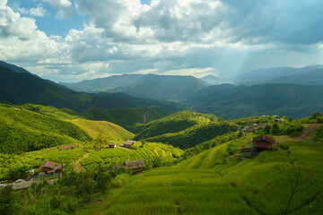 Naklejka premium Natural landscape in the valley of Asia