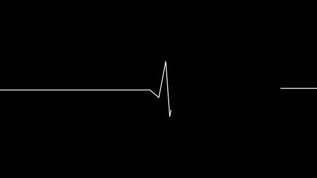 Heartbeat sign icon. white color bright Heartbeat icon shape animation. Heartbeat monitor EKG line monitor showing heart pulse.