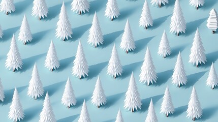 Winter Wonderland Breathtaking Aerial View Capturing Frosty Pine Trees Drenched in Snow