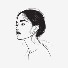 Woman beauty cosmetics drawing illustration