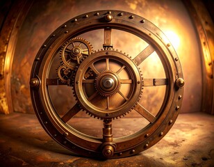 Peaceful HighKey Lens Effect, Abstract Brown Background Tranquil Steampunk Fisheye Sepia Lighting Wallpaper fostering Atmosphere