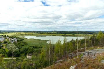 Panorama of Sortavala from the top of the mountain, Karelia