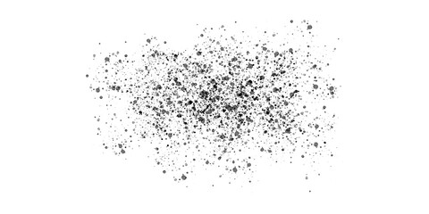 Black Dust Explosion, Abstract Grunge Particle Scatter for Overlay