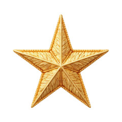Fototapeta premium Shiny gold star realistic award symbol of victory and success. proud and elegant decorative ornament