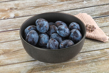 Fresh raw sweet juicy plum