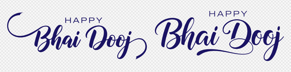 Naklejka na ściany i meble bhai dooj calligraphy text. bhai dooj Sale