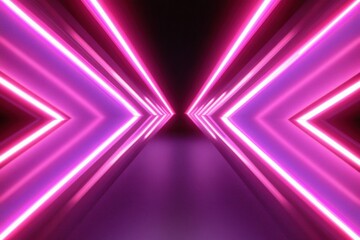 Neon Tunnel: An abstract, captivating tunnel is illuminated by vibrant neon lights, casting a mesmerizing glow and leading the viewer's gaze towards a distant vanishing point.