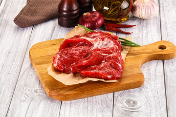 Raw beef meat for cooking