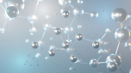 trisodium phosphate molecular structure, 3d model molecule, antioxidants structural chemical formula view from a microscope
