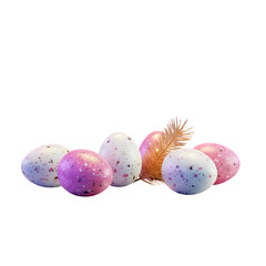 Delightful Easter Eggs with Golden Accent, Perfect for Holiday Greetings and Festive Designs, Add a Touch of Elegance to Your Spring Projects