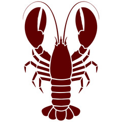 Lobster vector illustration on White Background, crawfish, scorpion, lobster, crayfish, silhouette, vector, animal.