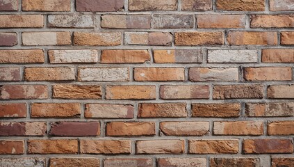 Fototapeta premium Detailed close-up of aged concrete featuring brick texture as a background. Suitable for architectural and interior design themes with ample space for text.