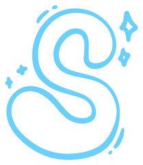 Obraz premium alphabet letter S with sparkles sticker
