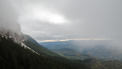 fog in the mountains