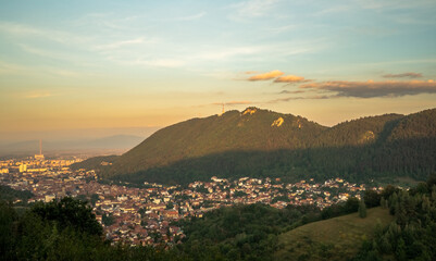 sunset in the mountains