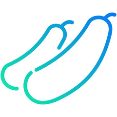 cucumber gradient line icon