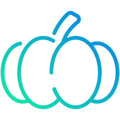 pumpkin gradient line icon