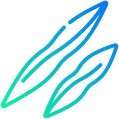 green beans gradient line icon