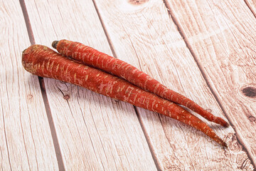 Red Indian raw carrot vegetable