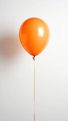 Orange Balloon on White Background