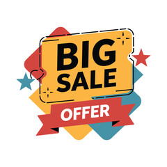  Big Sale Offer – Colorful Modern Geometric Promotion Banner Design