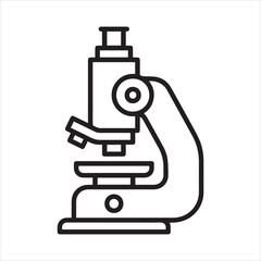 Microscope icon for studying microscopically small objects