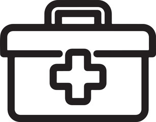 Obraz premium Essential first aid kit icon representing health, safety, and emergency medical care solutions
