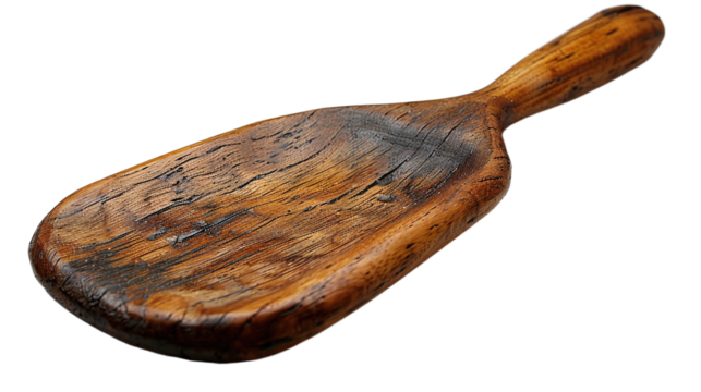 Rustic wooden serving paddle