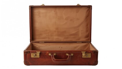 Vintage luggage case set against a white backdrop.