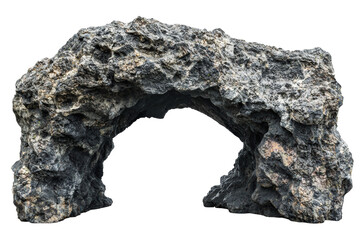 Natural Stone Arch Formation. Geological Structure And Erosion. Isolated On Transparent Background