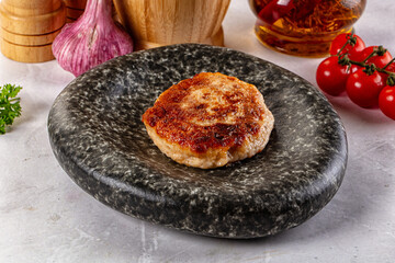 Fried salmon minced fish cutlet