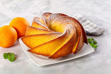 Italian traditional orange cake Chiambella