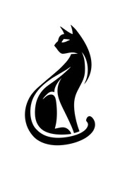 Cute elegant cat vector