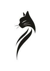 Cute elegant cat vector