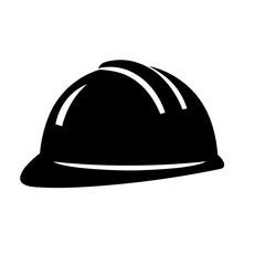 Stylized Hard Hat Icon Representing Construction Safety and Workplace Protection